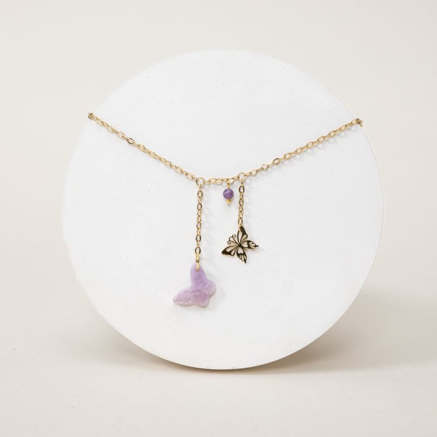 Pendentif Nalya - Lépidolite