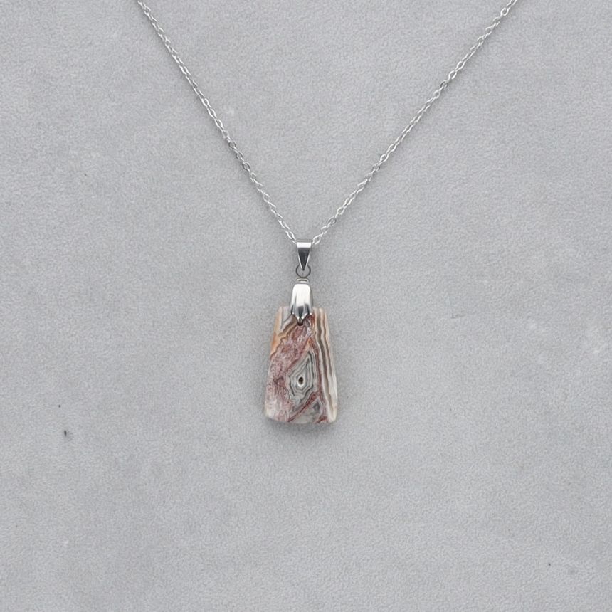 Agate Crazy Lace Cabochon percé 21