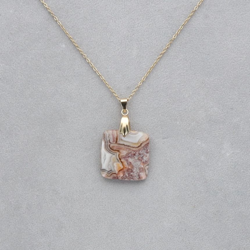 Agate Crazy Lace Cabochon percé 37