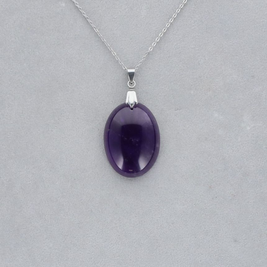 Améthyste Extra Cabochon percé 17