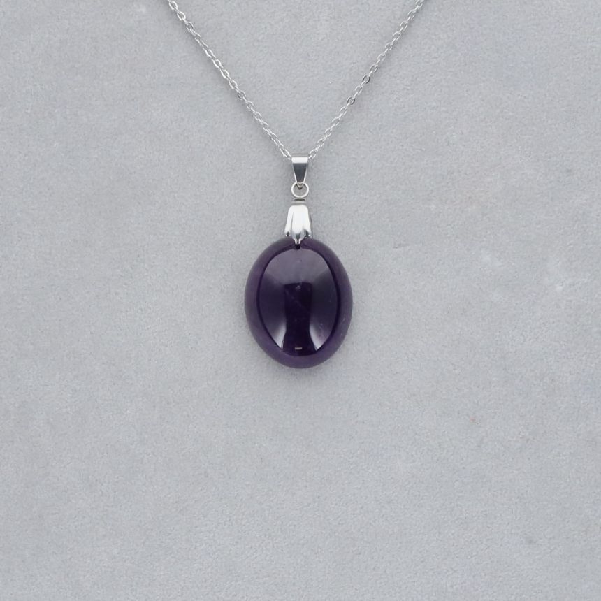 Améthyste Extra Cabochon percé 18