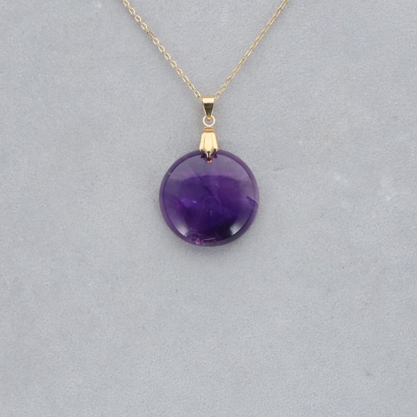 Améthyste Extra Cabochon percé 22