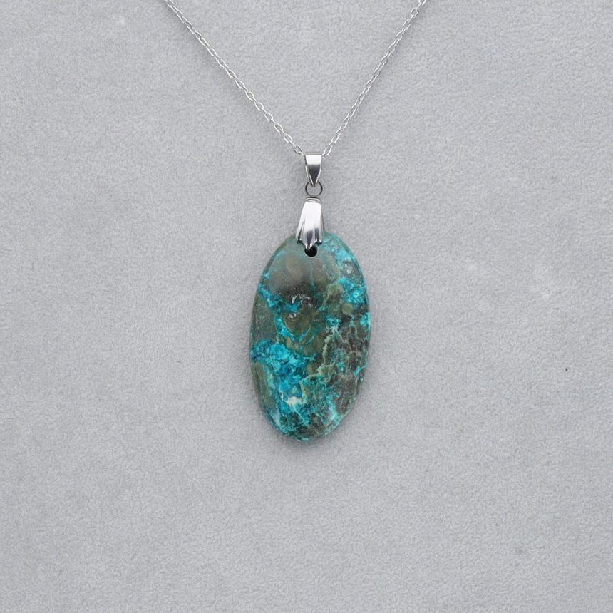 Chrysocolle Cabochon percé 81