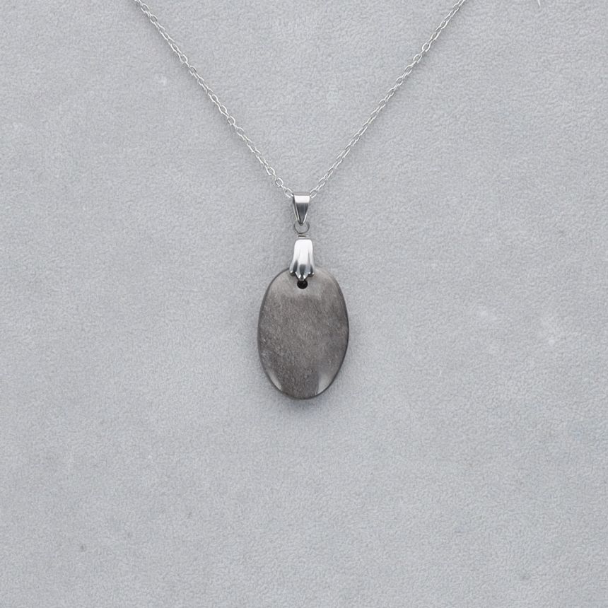 Obsidienne Argentée Cabochon percé 33