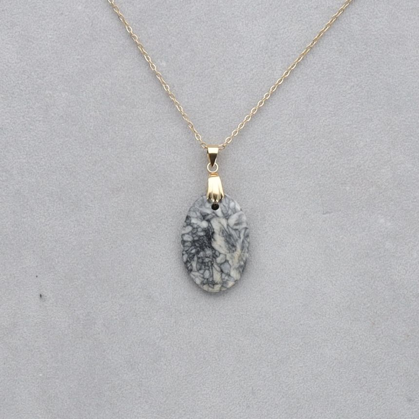 Pinolite Cabochon percé 117