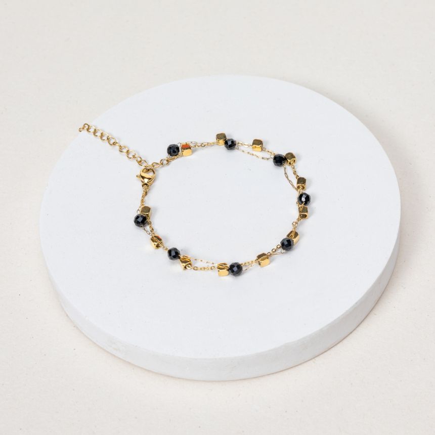 Bracelet Rosa - Agate Noire