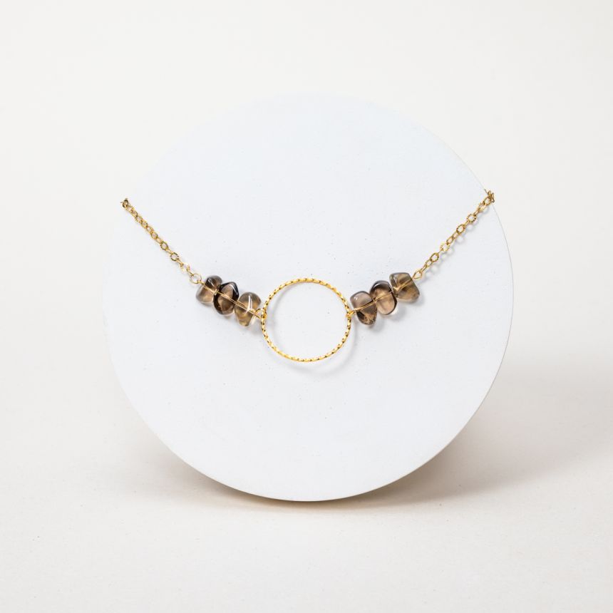 Collier Nina - Quartz Fumé Extra