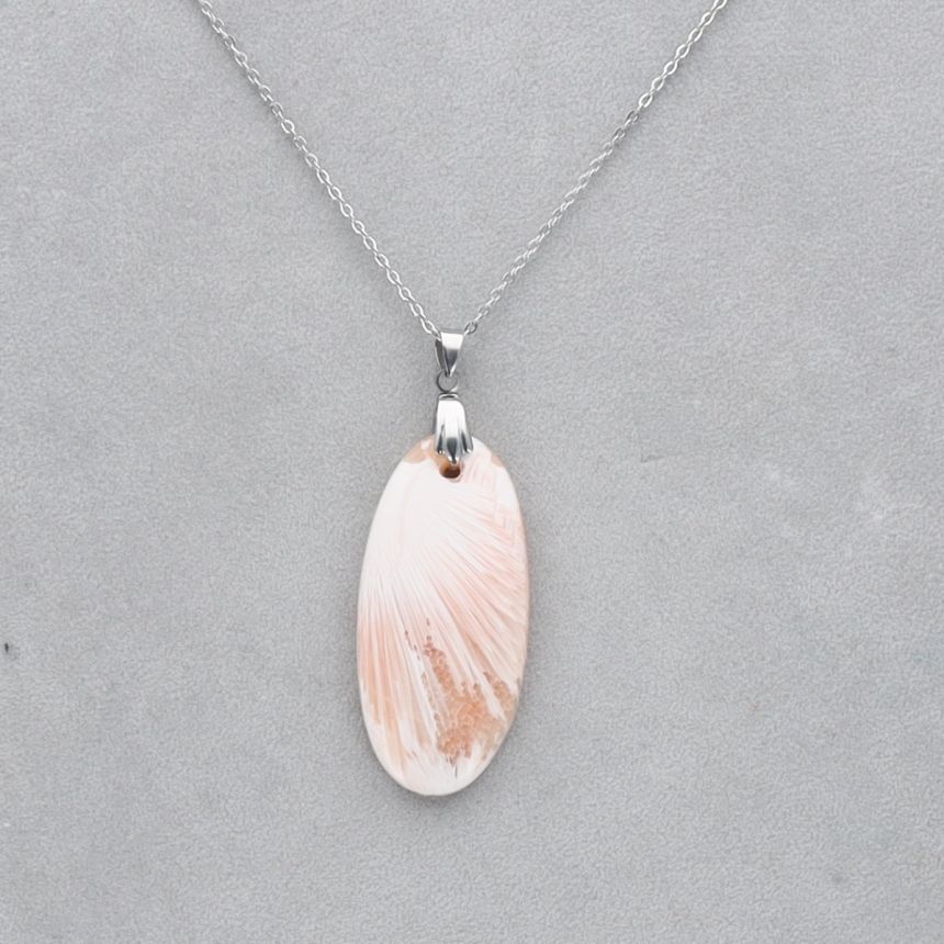 Scolécite Rose Cabochon percé 34