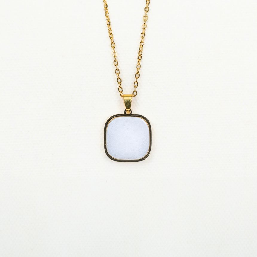 Pendentif Thetys - Agate blanche